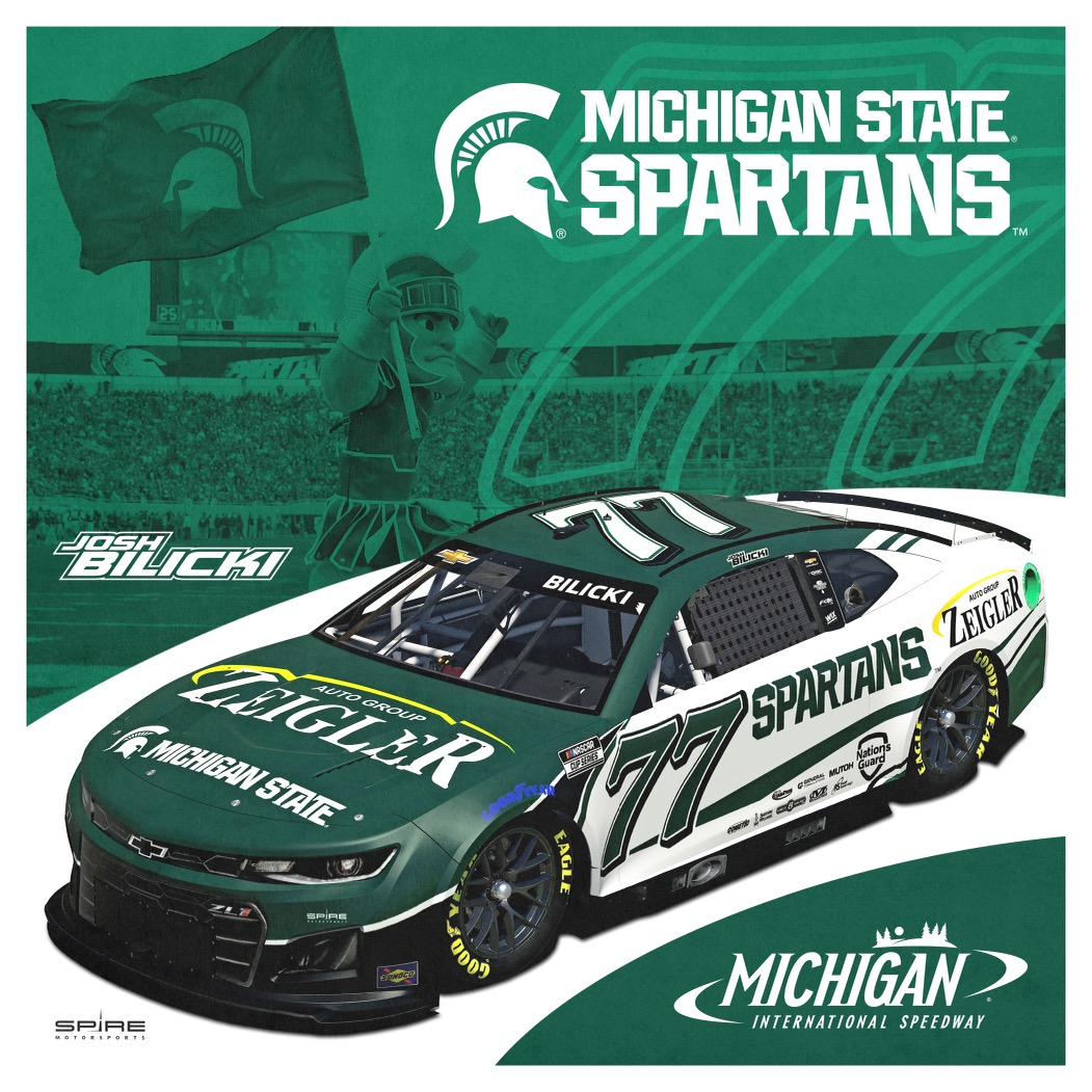 The 77 driven by Josh Bilicki will feature special MSU